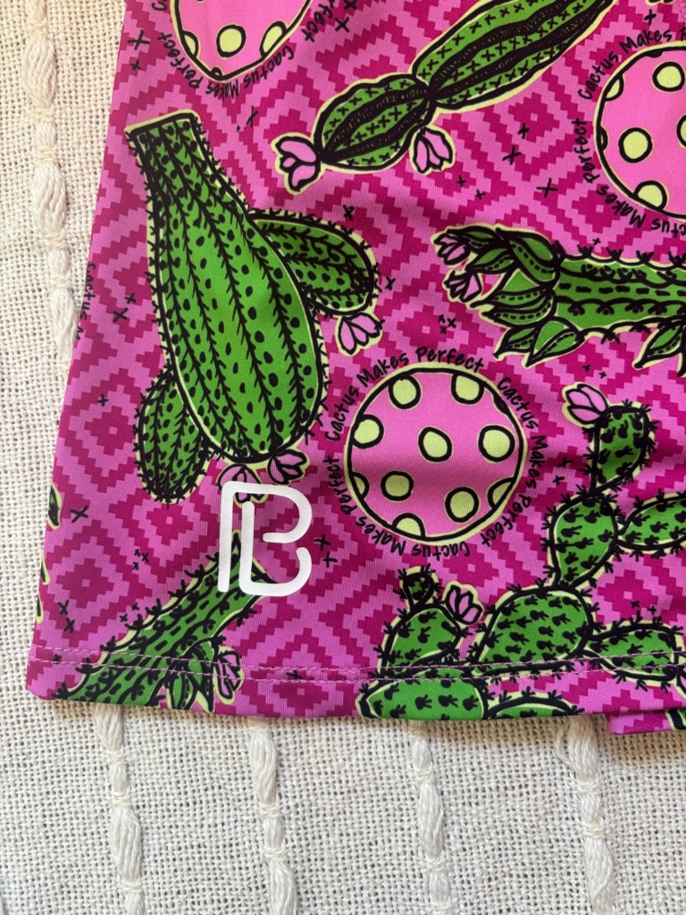 Pickleball Bella Cactus Print Athletic Skort Pink Green Size 2 (M) Tennis Golf - Picture 4 of 14